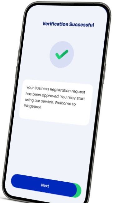 wagepay for business verification successful